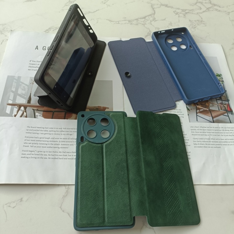 Hot sell in Africa market Smart Leather Bracket Phone cover For SAM A06 A16 in case