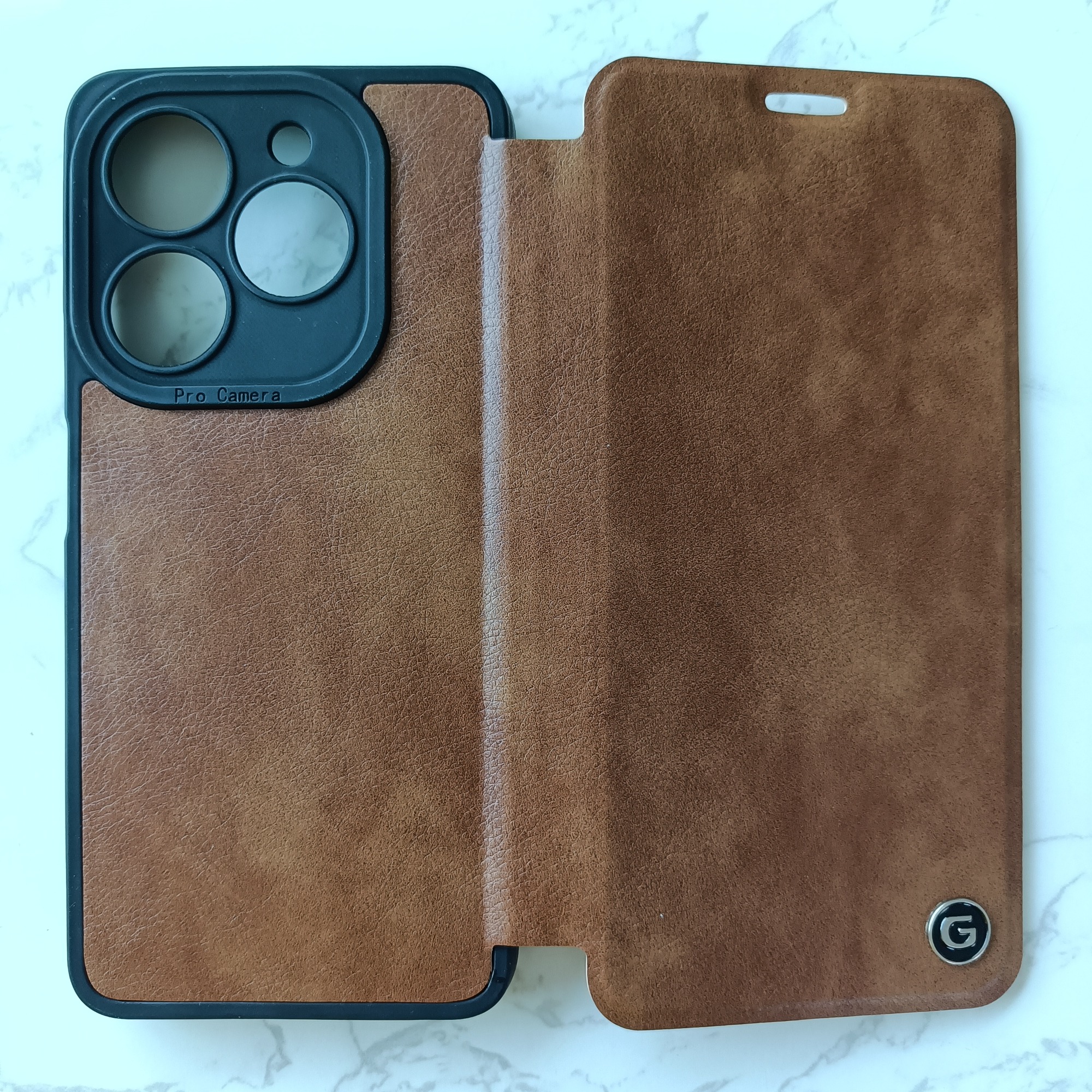 Leather Flipcover with G logo Mobile Phone case for RM NOTE14PRO NOTE14PRO Plus 14C Phone case