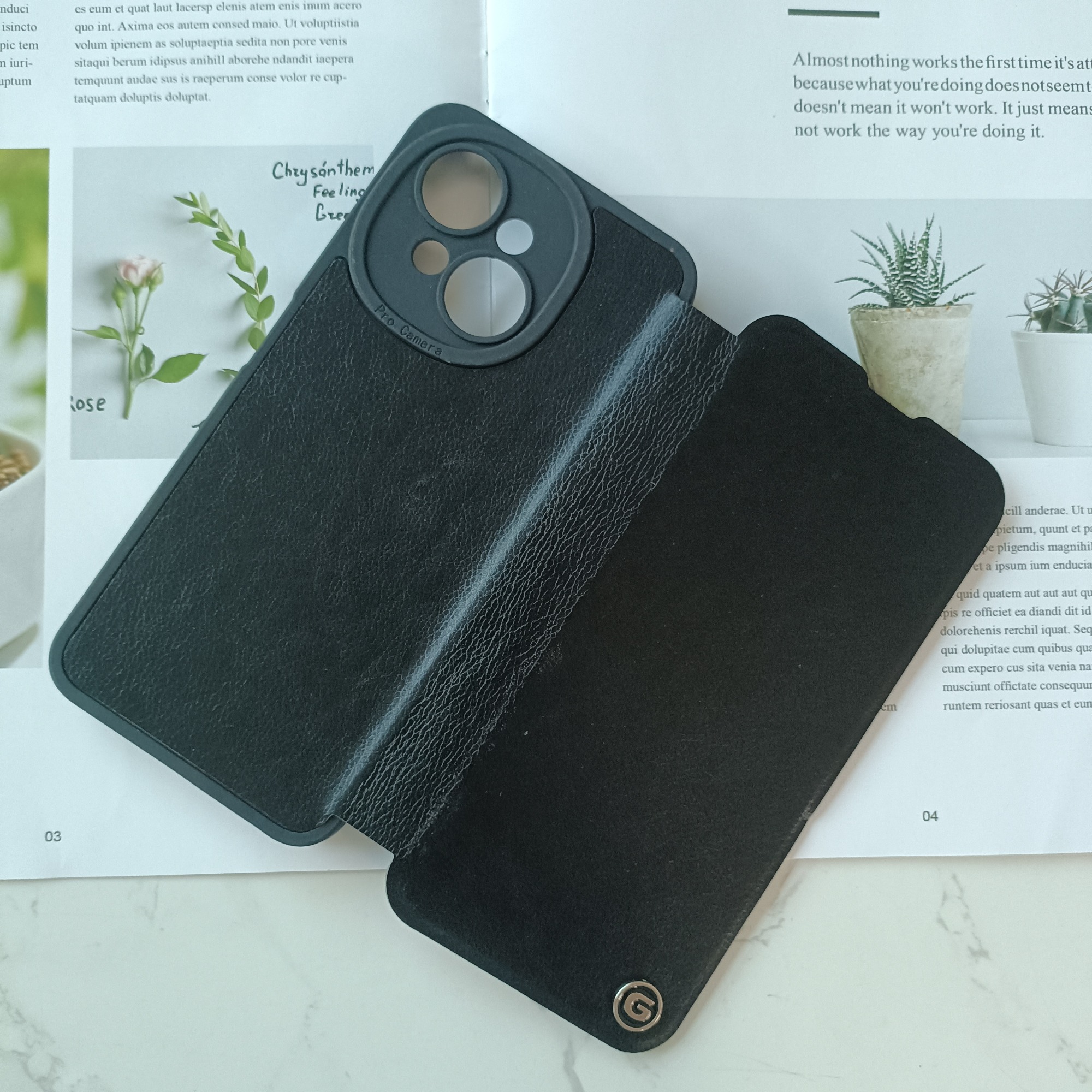 Factory flip cover with G logo for INF NOTE50 NOTE50 PRO 4G Leather cover
