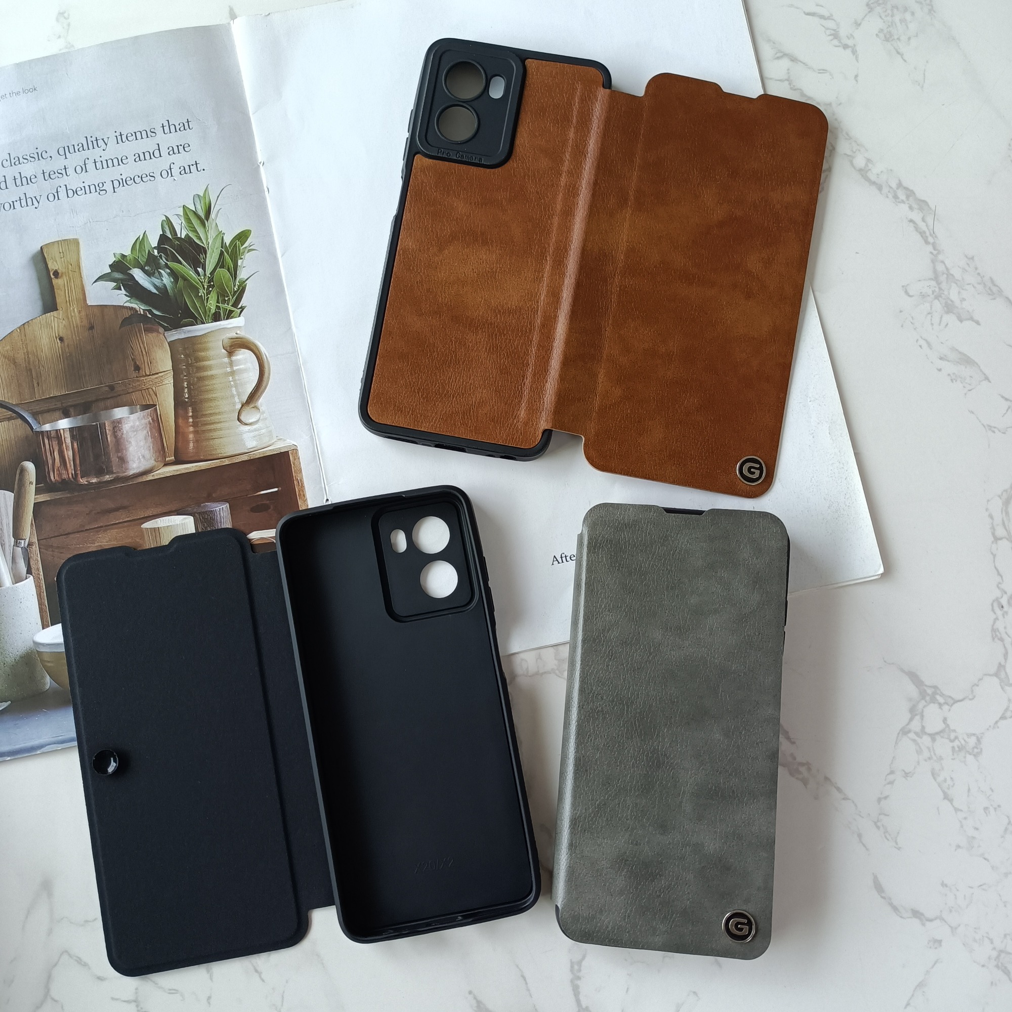 Factory flip cover with G logo for INF NOTE50 NOTE50 PRO 4G Leather cover