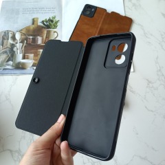 Wholesale flip cover with G logo for RED NOTE 14 Leather cover