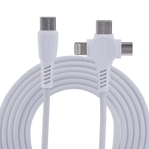 1.5m 1.5A Factory Wholesale 3 in 1 PVC Material Charging Cable for USB-V8 Type c Iph