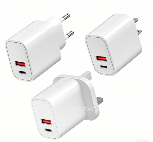 Wholesale EU US UK 20W Fast Charger PD QC USB Type C Quick Wall Charger 2 Port Type C Usb Fast Wall Charger