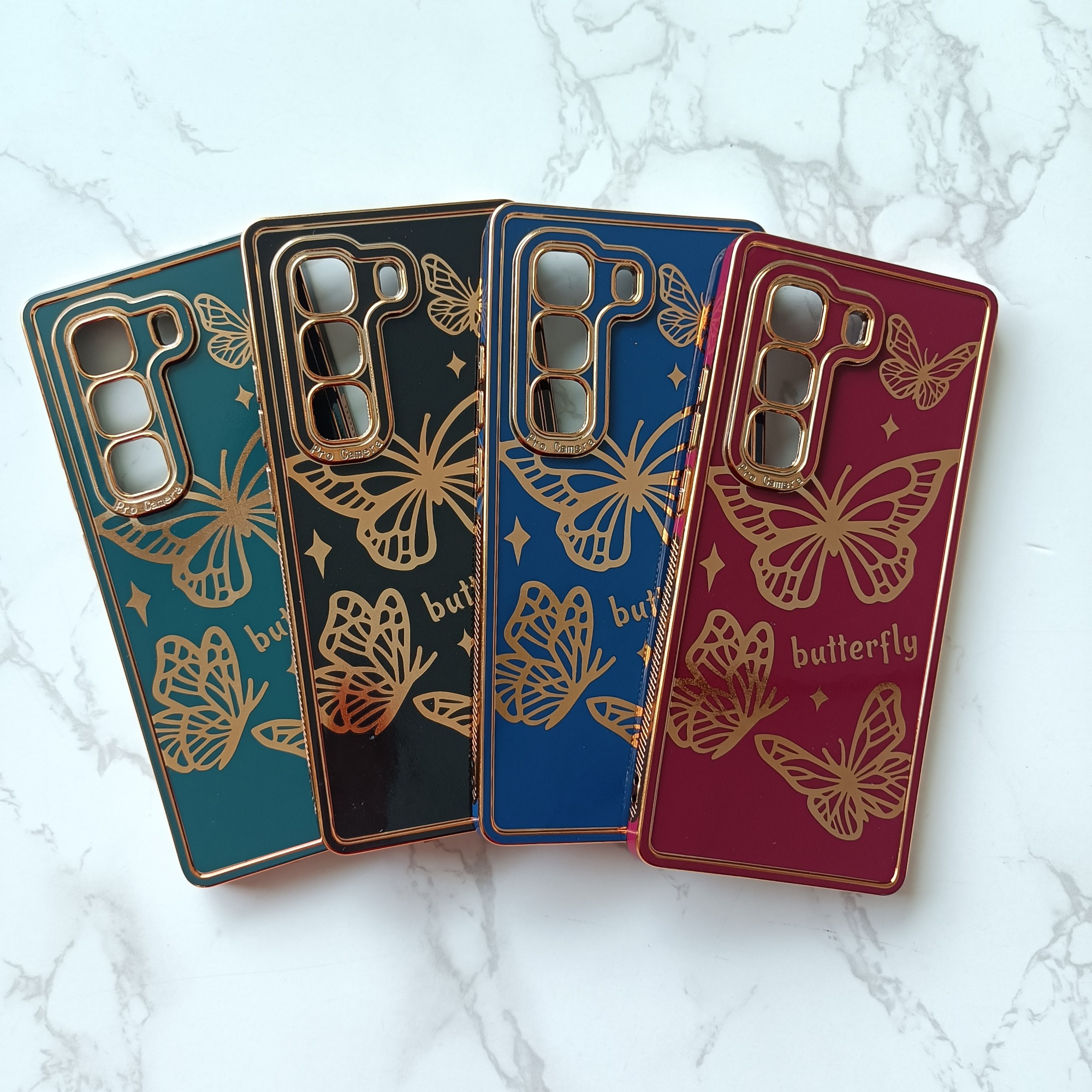 IT CITY 100 Fancy Electroplated Laser Engraving Soft Phone Case