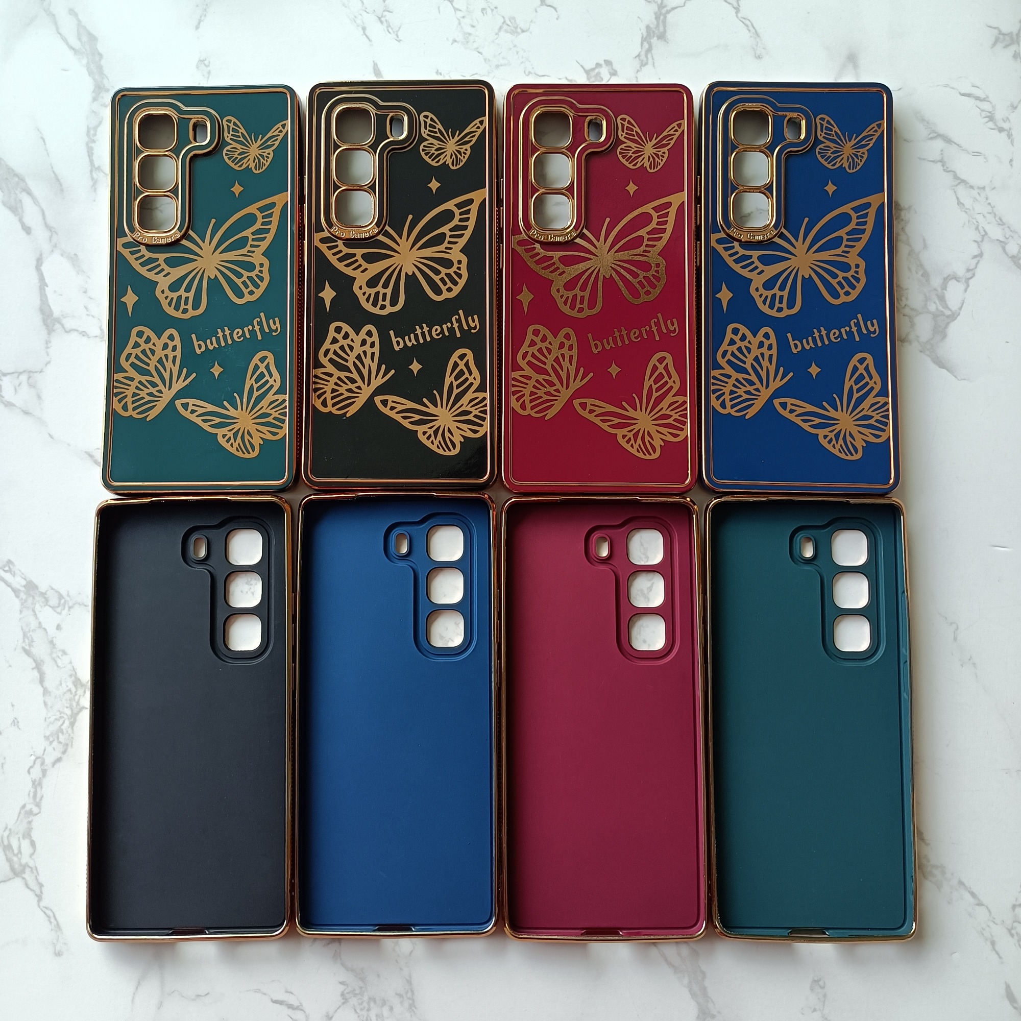 IT CITY 100 Fancy Electroplated Laser Engraving Soft Phone Case