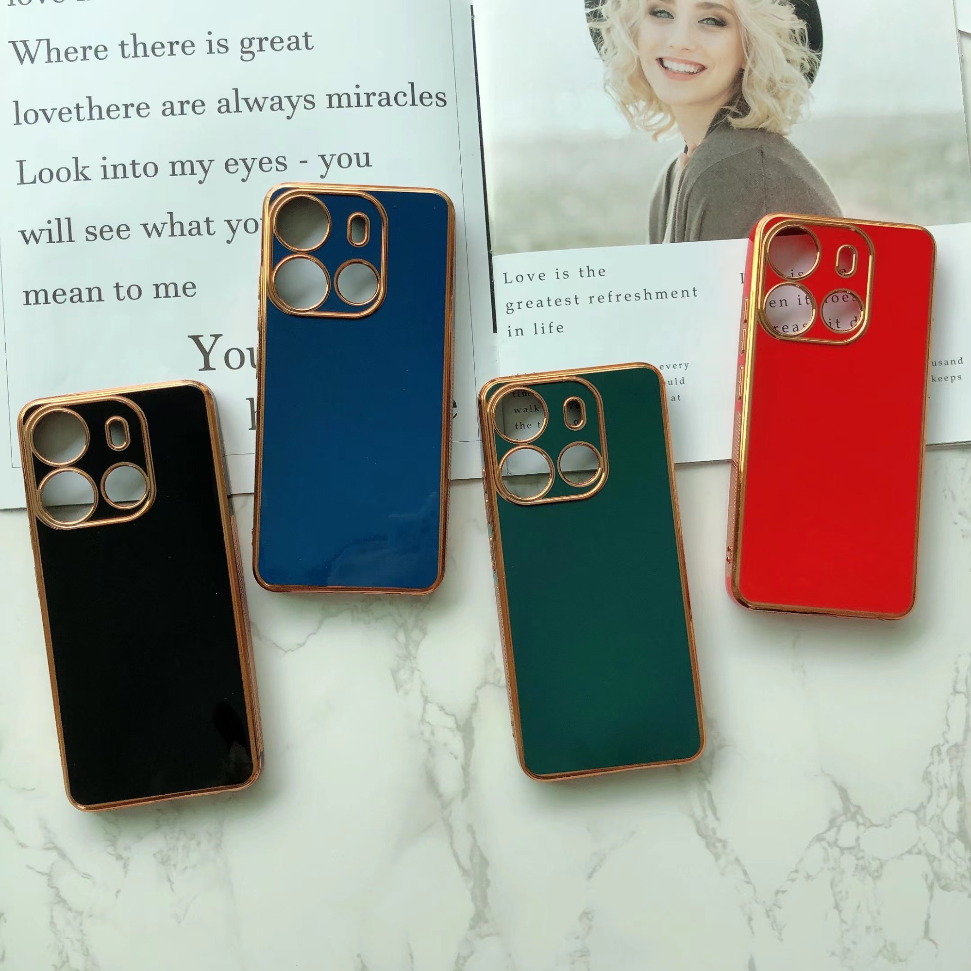 Factory wholesale INF HOT 60 PRO+ Electroplated Soft Phone Case