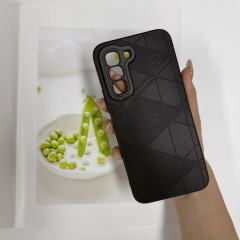 Grid-Patterned Leather-Texture Phone Case For SAM A13 A16 A17 A06 A07 A57