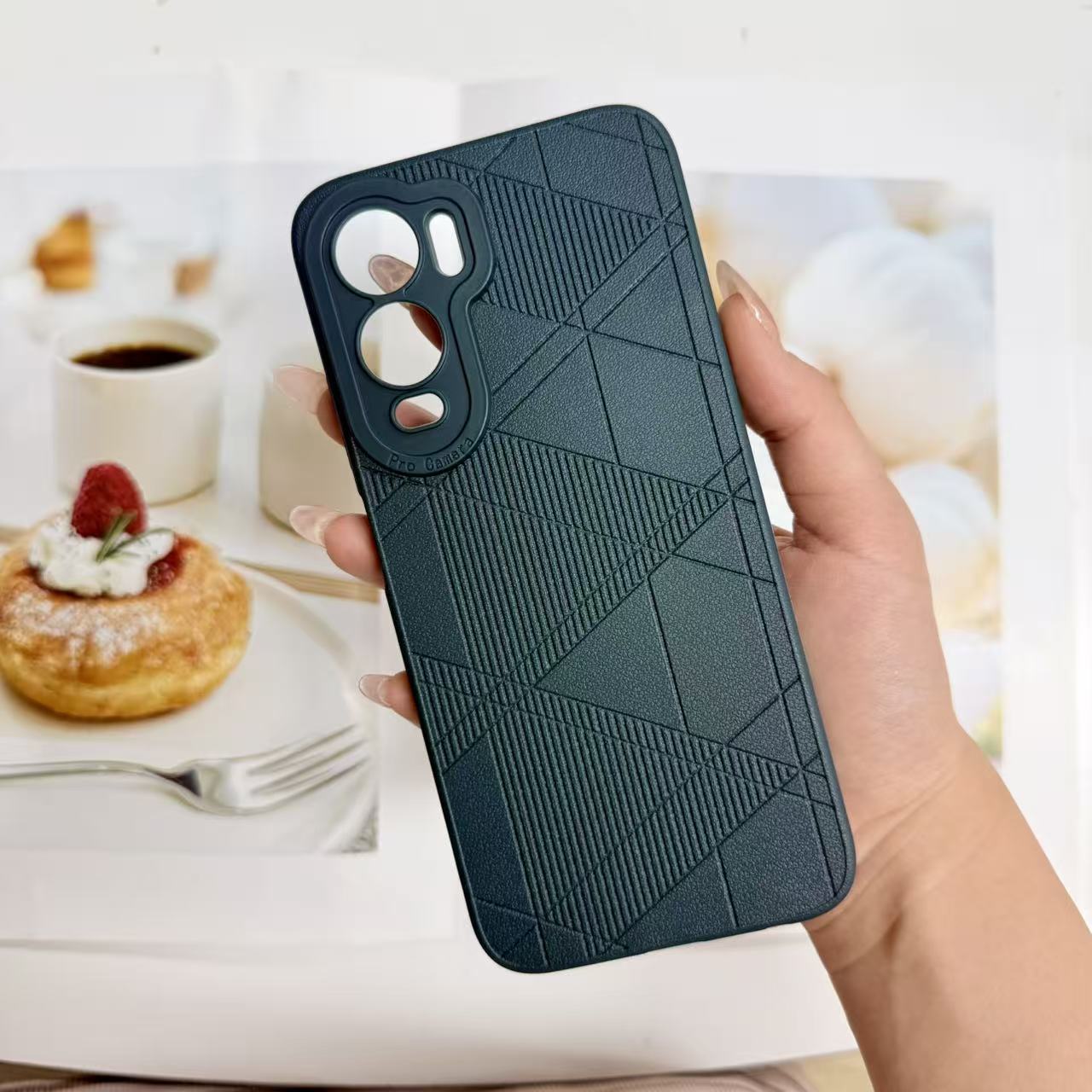 Hot selling leather-textured phone case suitable for CITY 200