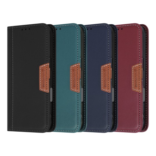 Market Hot Item Stitched Magnetic-Closure Leather Phone Case For IP 17 16 15 14 13 PRO MAX