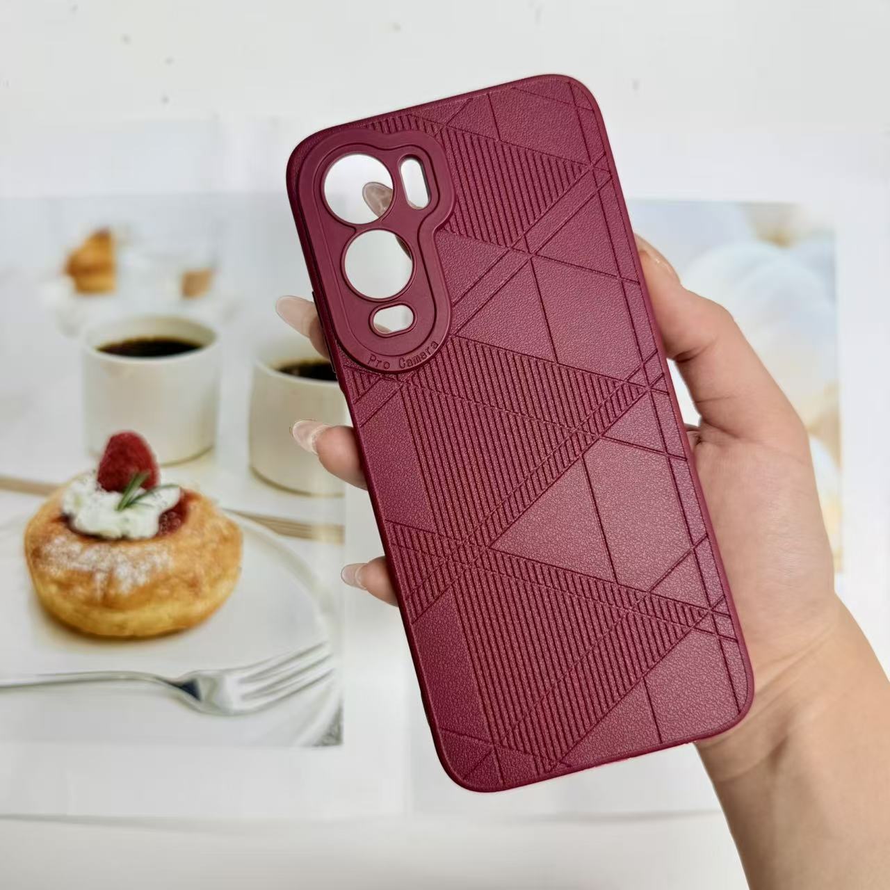 Hot selling leather-textured phone case suitable for CITY 200