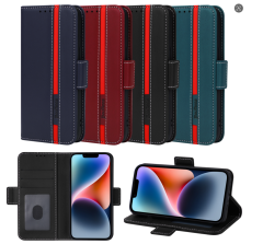 Premium Stitched Magnetic Flip Leather Phone Wallet Case For IP 17 16 15 14 13 12 PRO MAX