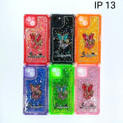 Luxury Style Four-Corner Shockproof Clear Drip Glue Phone Case for iPhone 17 Pro Max / 17 Pro / 17