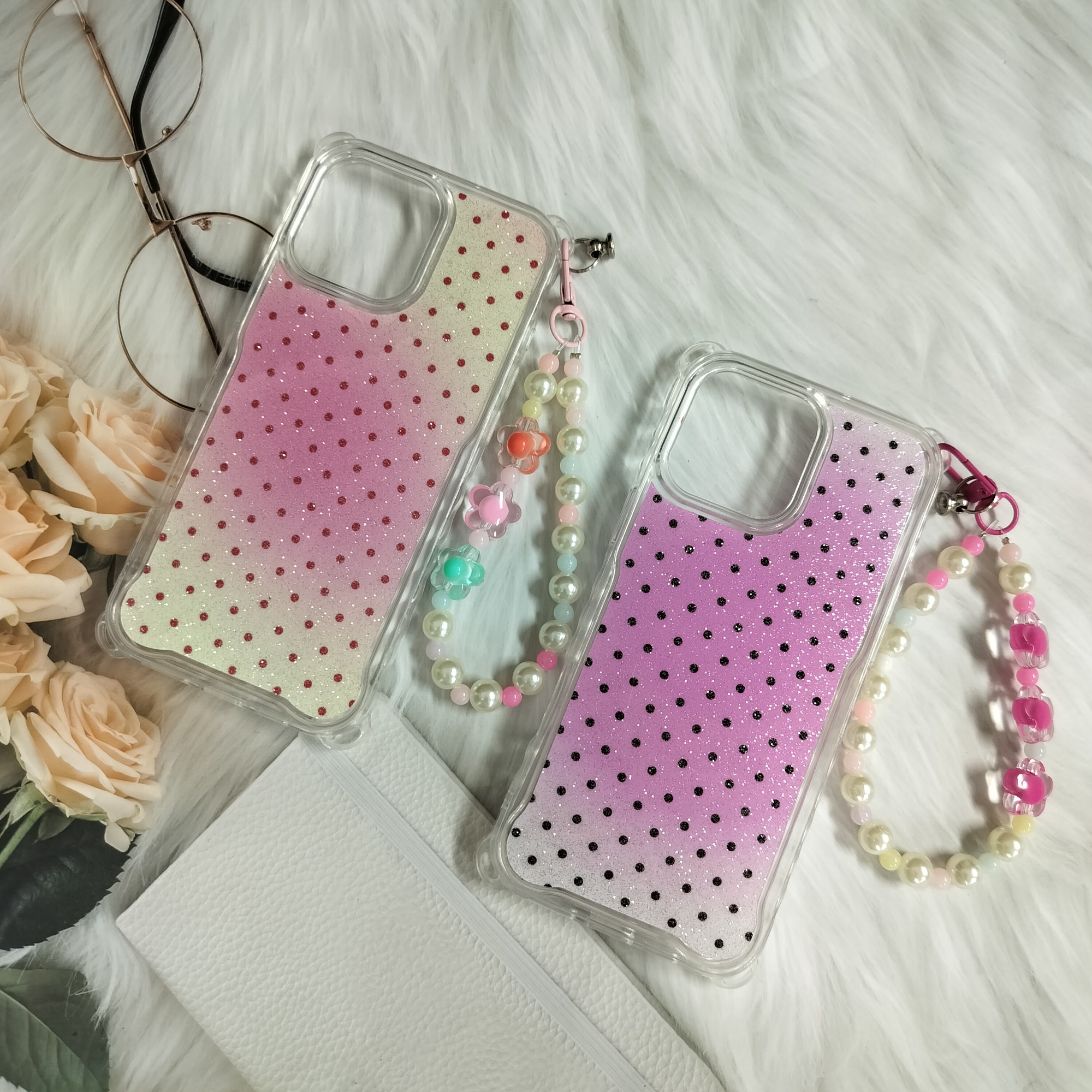 Candy Color Four Corner Shockproof Silicone Phone Case With Wrist Strap, Rubber Protective CoverF-02L Arrows WE FGT-51B Arroes BZ03 FCG0