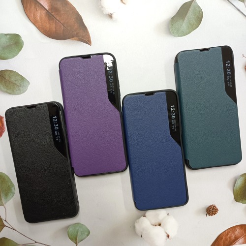 Flip Smart View Phone Case For Camon A33 Oppo A3s Leather Protective Cover