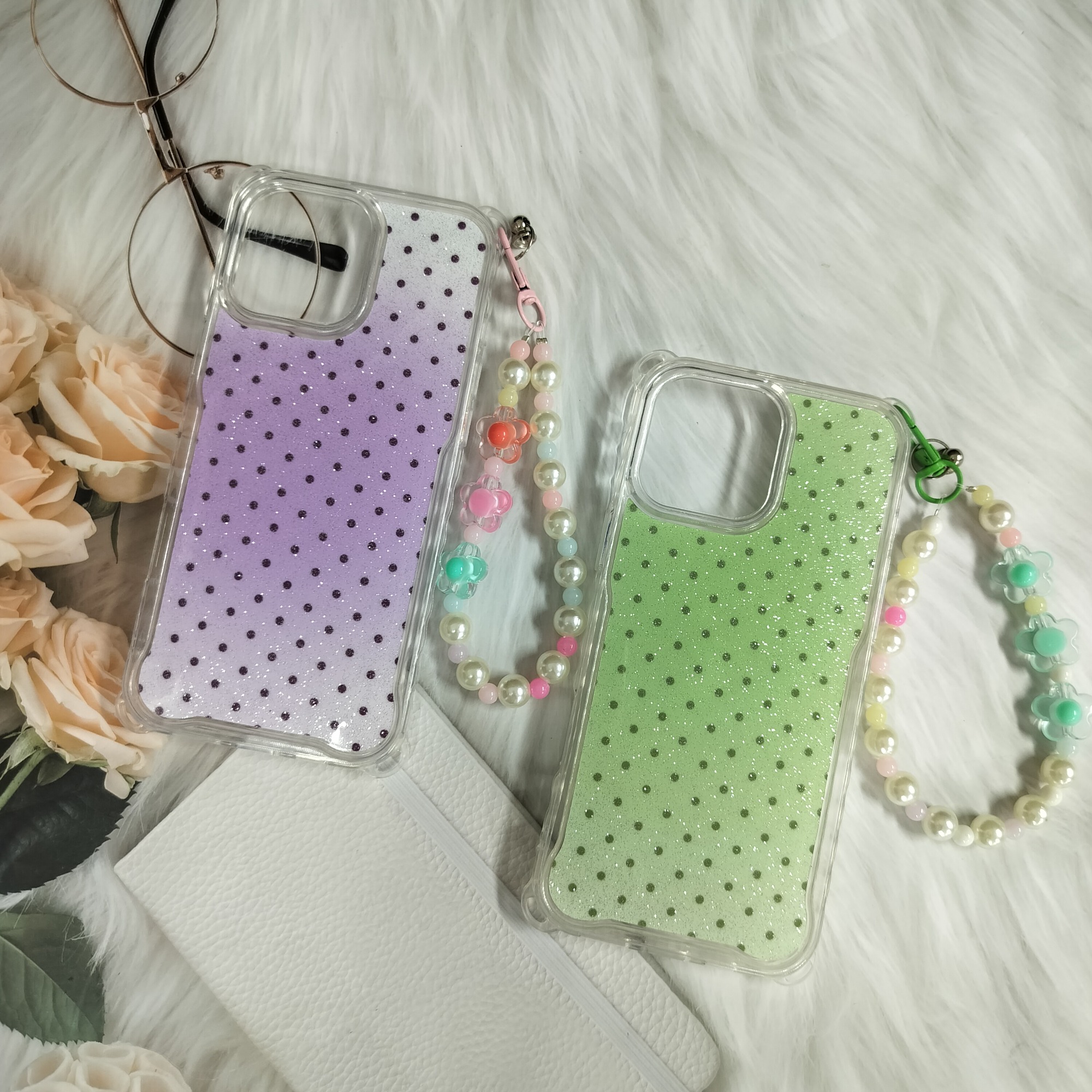 Candy Color Four Corner Shockproof Silicone Phone Case With Wrist Strap, Rubber Protective CoverF-02L Arrows WE FGT-51B Arroes BZ03 FCG0