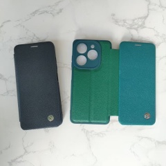 Tecno Camon Slim Flip Phone Case Litchi Grain Leather Magnetic Protective Phone Cover
