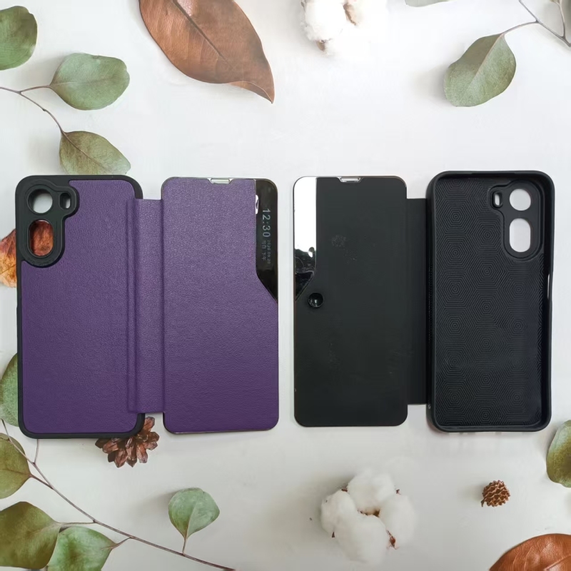 Flip Smart View Phone Case For Camon A33 Oppo A3s Leather Protective Cover