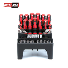 44pcs screwdriver shelf set with hex key and sockets