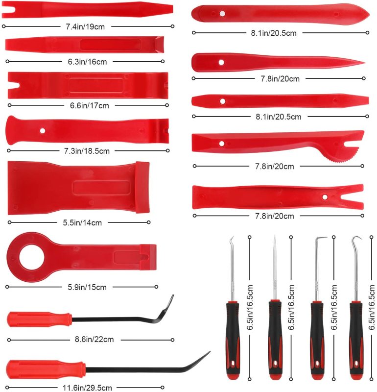 456 Pack Trim Removal Tool, Car Panel Door Audio Trim Tool Kit, Auto Clip Fastener Remover Pry Tools Set, Clip Removal Tool Set