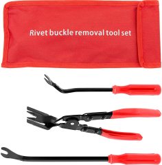 3 Pcs Clip Remover Tool, Clip Pliers Set Fastener Removal Tool, Auto Trim Removal Tool Kit Pry Tool Set Car Door Panel Dashboard Repair Kit