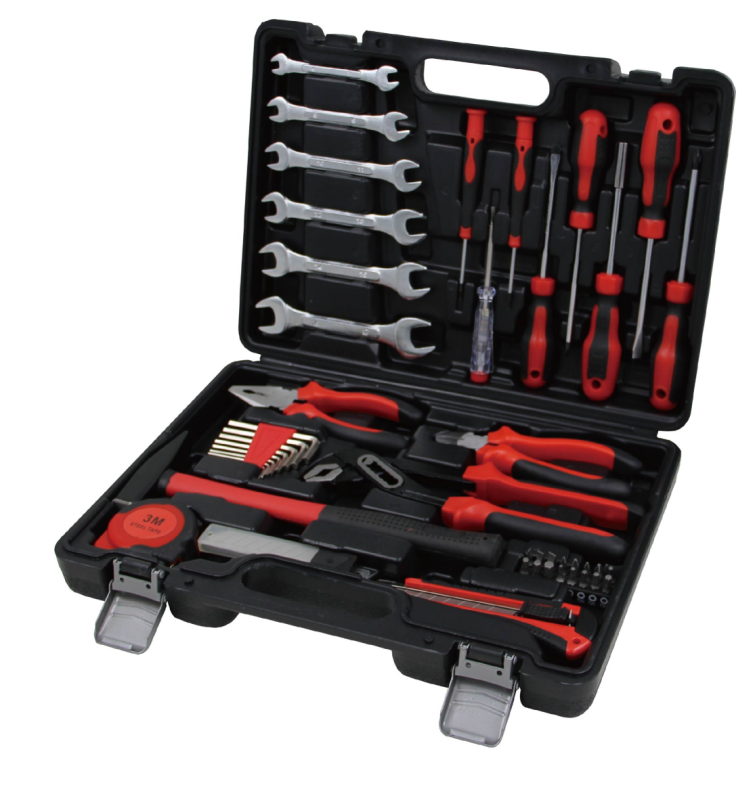 50-Piece Household Tool kit,Auto Repair Tool Set, GreatmaxTools Tool kits for Homeowner, General Household Hand Tool Set with Hammer, Plier, Screwdriver Set, Socket Kit, with Carrying Tool Box