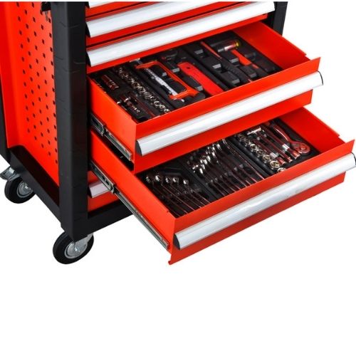 5/6/7-Drawers Roller Tool Cabinet with 196-PIECES Metric/SAE Tool KIT