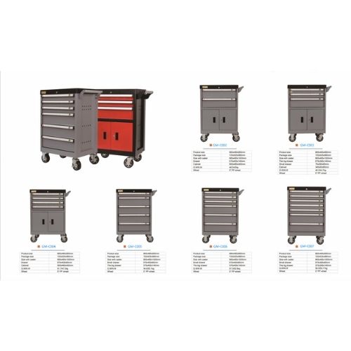 HIGH QUALITY 258-PIECES 7 Drawers Tool Box Trolley With Garage Tools For Automobile