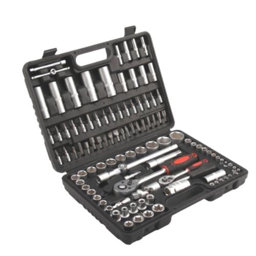 108 piece1/2,1/4 Socket Set Auto Tools Drive Metric Ratchet Socket Wrench Set with S2 Socket Bits for Car Mechanic Repair Use