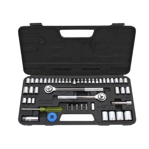 52PCS 1/2,3/8 Metric,SAE Mechanic Bit Socket Ratchet Wrench Tool Set