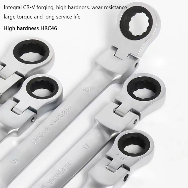 14pcs combination flexible 72 tooth gear torque spanner flexhead ratchet wrench set