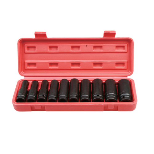 1/2 Inch Drive Deep Metric Impact Socket Set 10 pcs