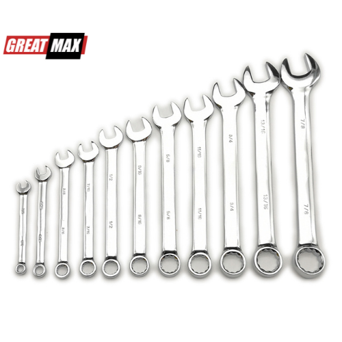 Universal Car Wrench Set Combination Wrench Kit Open- Ring End Spanner Hand Tool