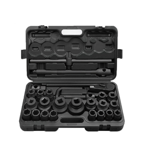 26pcs Truck Impact Socket Spanner Socket Set Wrench Repair Hand Tools Kit