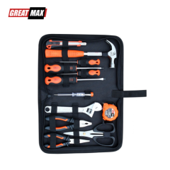 12PCS portable household tool set bag practical home repair toolkit Combination hand hardware amazon hot selling