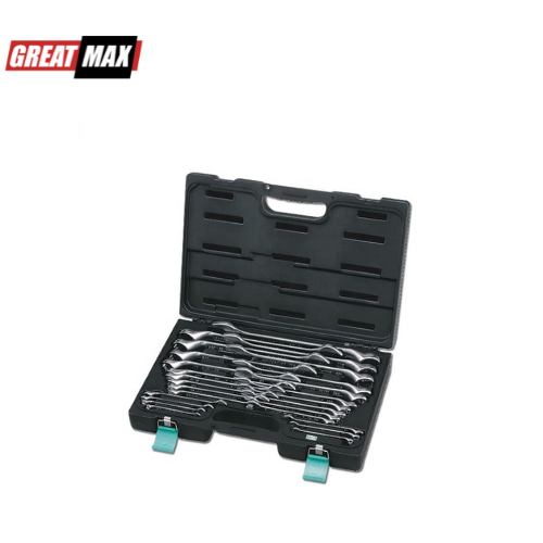 Universal Driver Offset 45 Degree Combination Ratchet Wrench Spanner Set 26pcs for Round Bolt