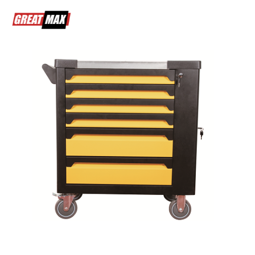 6 drawers side door tool cart with handle and wheels