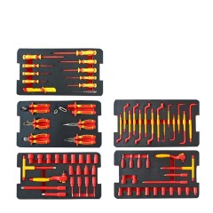 104 pcs electric tool set in trolley case VDE tool kit insulated auto repair tools