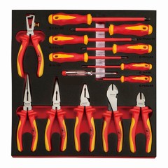 14PCS VDE electric tool set-1 drawer detachable tool cart