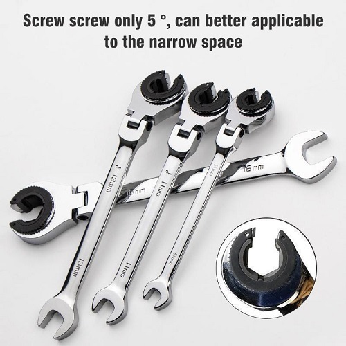 12pcs flexible head flare nut wrench set