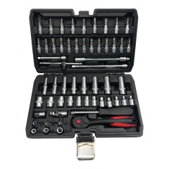 56pcs socket & wrench set with 72 tooth composite ratchet wrench