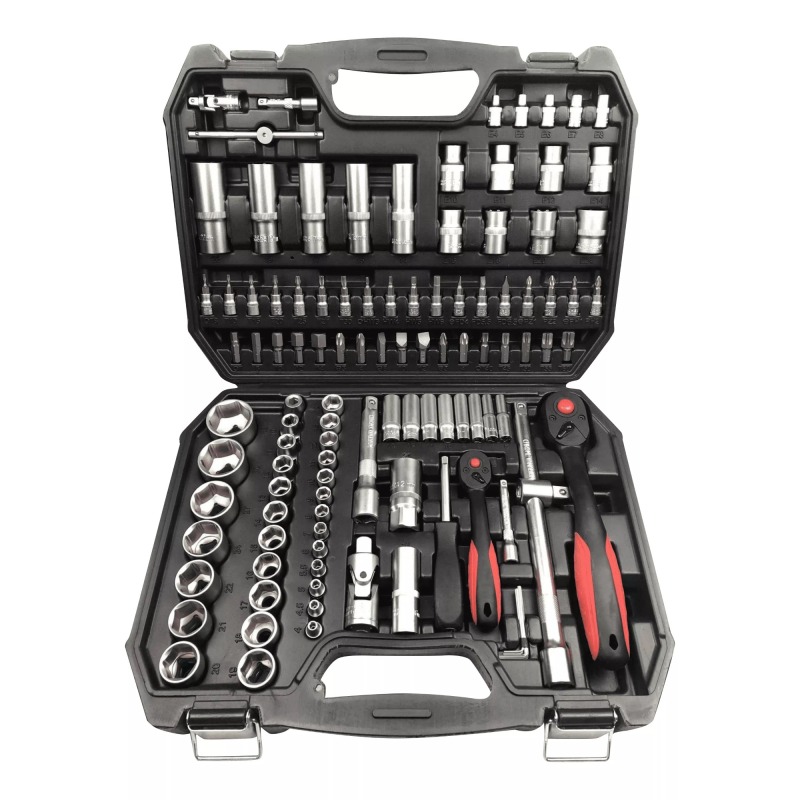108pcs-Professional-Drive-14″-12″-Drive-Socket-Set with Tough Composite Shelll