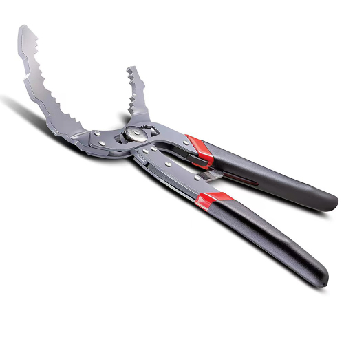45° Angled Self-Adjusting Oil Filter Plier