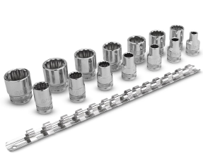 14pce 3/8" Drive 12 Point 6-19mm Metric Socket Set