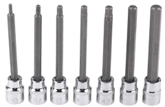 7PIECE 3/8"DRIVE SAE LONG REACH HEX BIT SOCKET SET