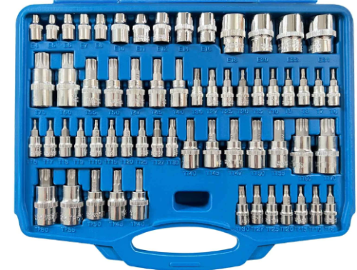 60PC TORX BIT SOCKET &amp; E-SOCKET SET