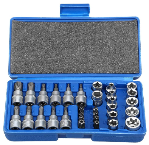 34pcs 3/8” Star Socket &amp; Bits Socket Set