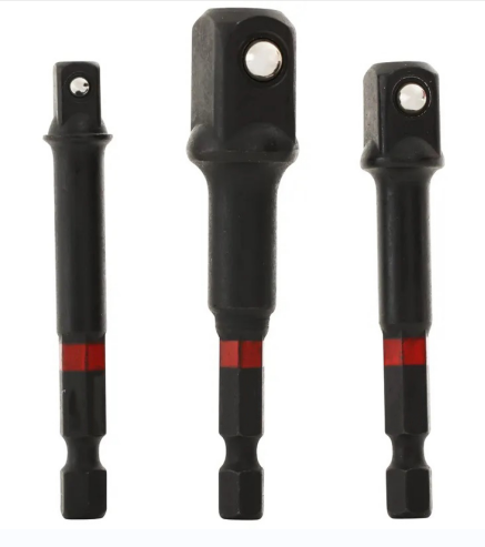 3 Piece 1/4" Socket Adaptors Set