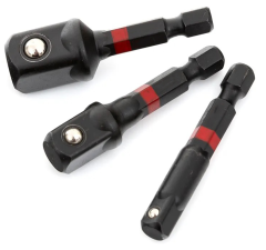 3 Piece 1/2", 3/8'', 1/4'' 50mm Compact Socket Adaptors Set