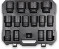 14pce 1" Drive 6 Point Metric Deep Impact Socket Set