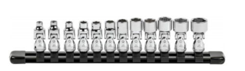12PCES 1/2'' Drive Metric Flex Socket Set